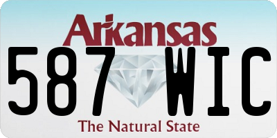 AR license plate 587WIC