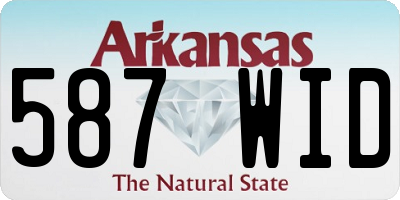 AR license plate 587WID