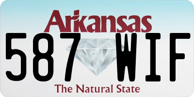 AR license plate 587WIF
