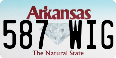 AR license plate 587WIG