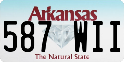 AR license plate 587WII