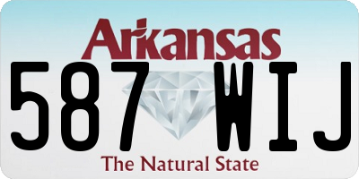 AR license plate 587WIJ