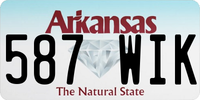 AR license plate 587WIK