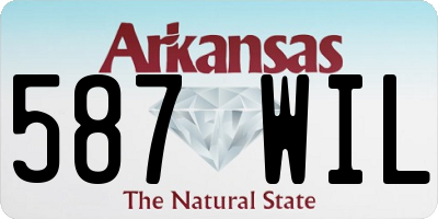 AR license plate 587WIL