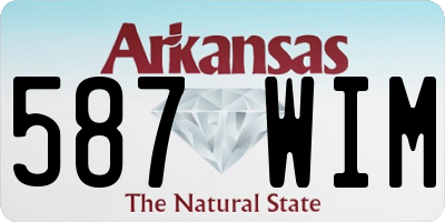 AR license plate 587WIM