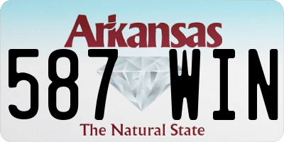 AR license plate 587WIN