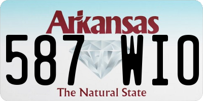 AR license plate 587WIO