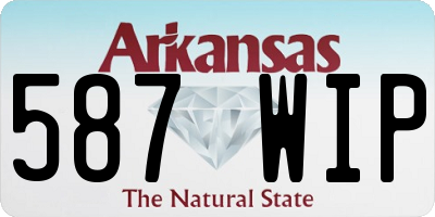AR license plate 587WIP