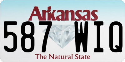AR license plate 587WIQ