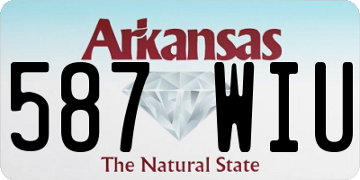 AR license plate 587WIU