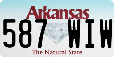 AR license plate 587WIW
