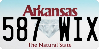 AR license plate 587WIX