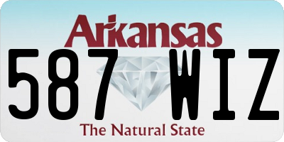 AR license plate 587WIZ
