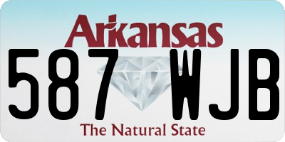 AR license plate 587WJB