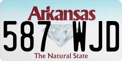 AR license plate 587WJD