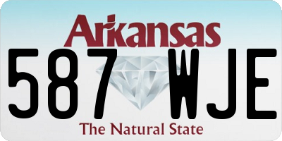 AR license plate 587WJE