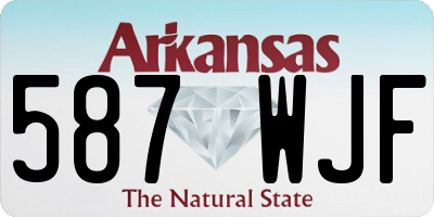 AR license plate 587WJF