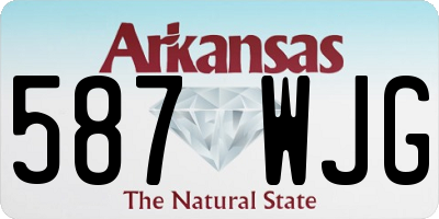 AR license plate 587WJG
