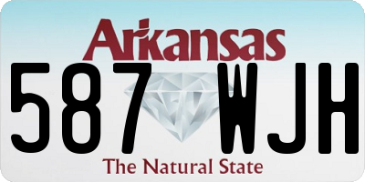 AR license plate 587WJH