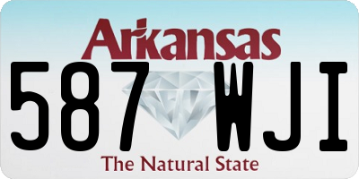 AR license plate 587WJI