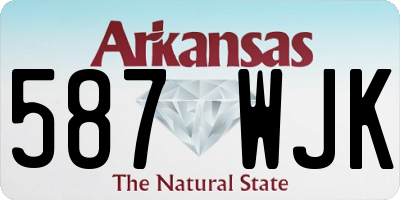 AR license plate 587WJK