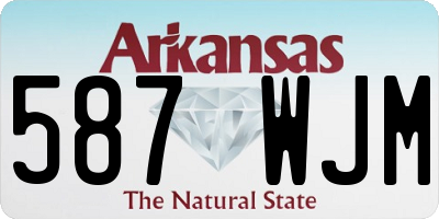AR license plate 587WJM