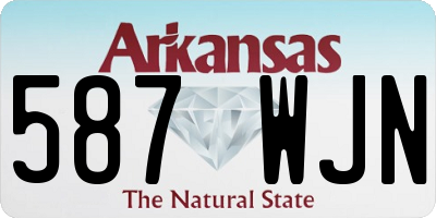AR license plate 587WJN