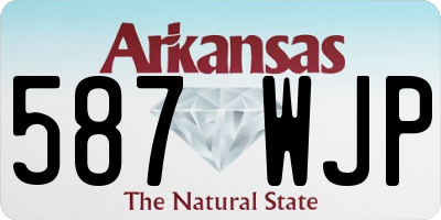 AR license plate 587WJP
