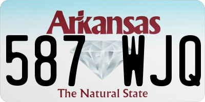 AR license plate 587WJQ
