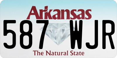 AR license plate 587WJR