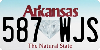 AR license plate 587WJS