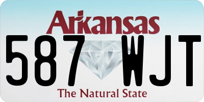 AR license plate 587WJT