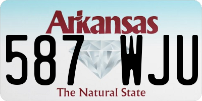 AR license plate 587WJU