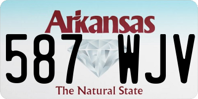 AR license plate 587WJV