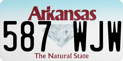 AR license plate 587WJW