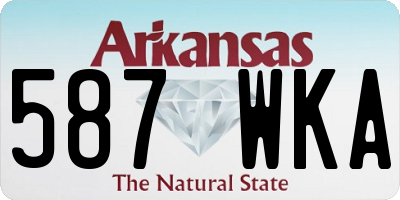 AR license plate 587WKA