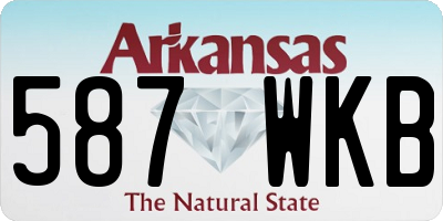 AR license plate 587WKB