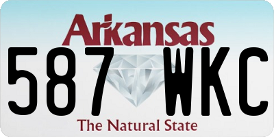 AR license plate 587WKC