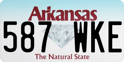 AR license plate 587WKE