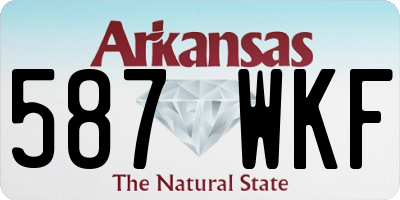 AR license plate 587WKF