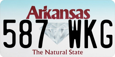 AR license plate 587WKG