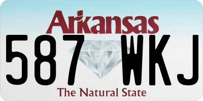 AR license plate 587WKJ