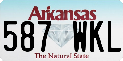 AR license plate 587WKL