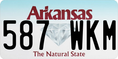 AR license plate 587WKM