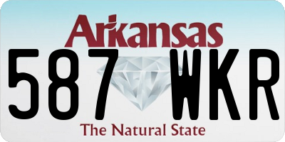 AR license plate 587WKR