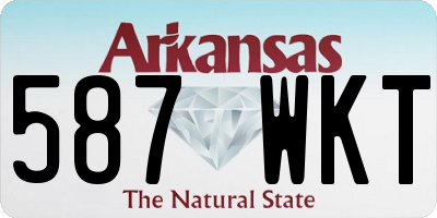 AR license plate 587WKT