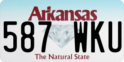 AR license plate 587WKU