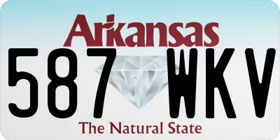AR license plate 587WKV