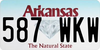 AR license plate 587WKW
