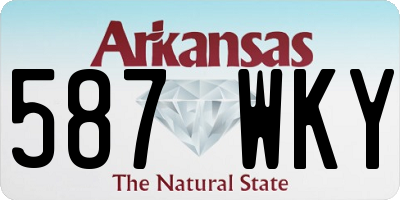 AR license plate 587WKY